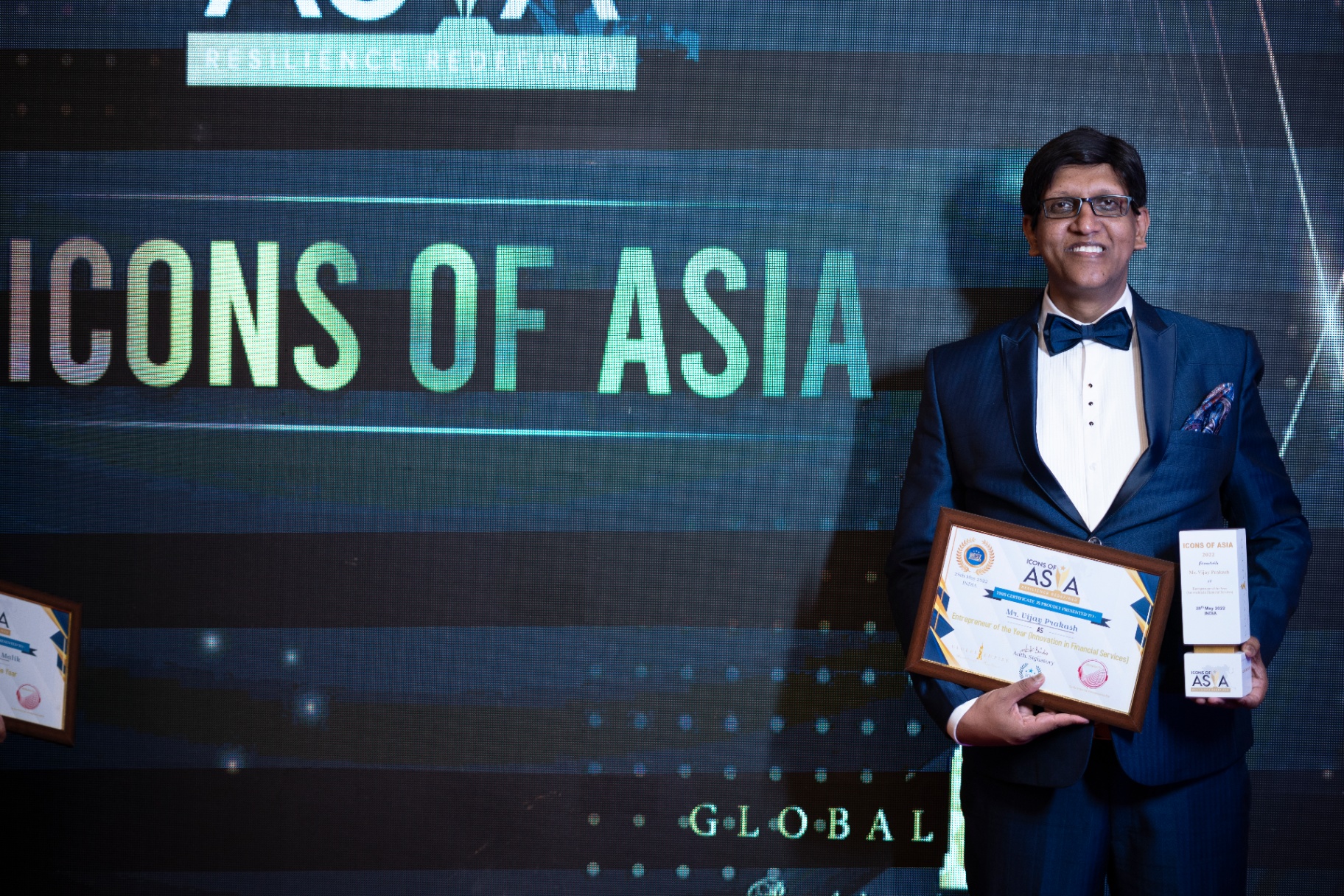 Receiving the Icons of Asia award