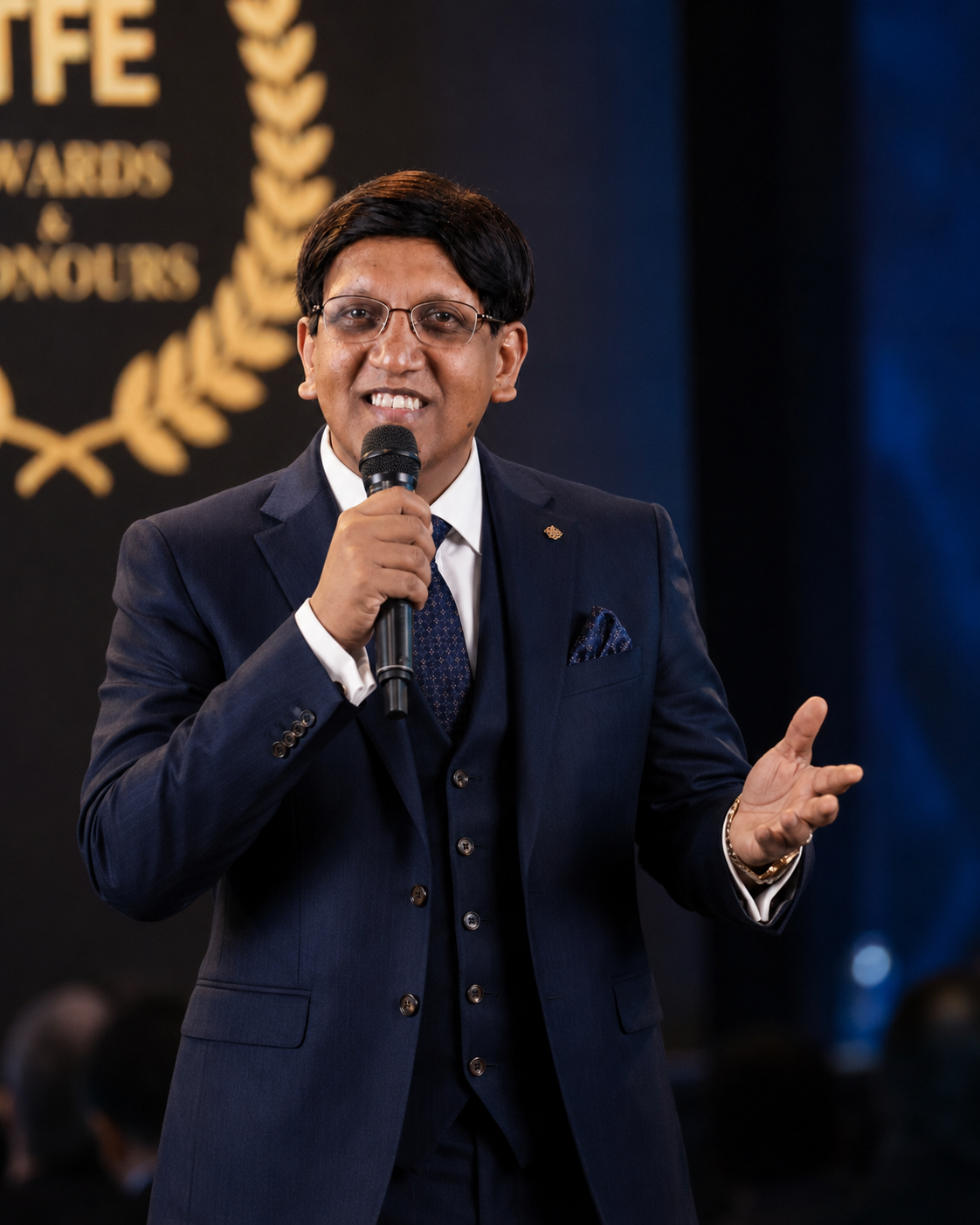 Vijay Prakash speaking on stage